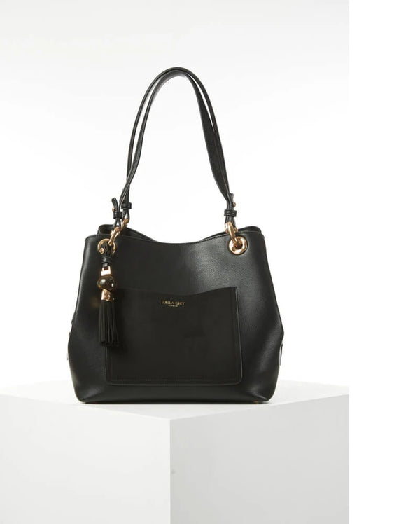 Sienna Hobo Tote - Black