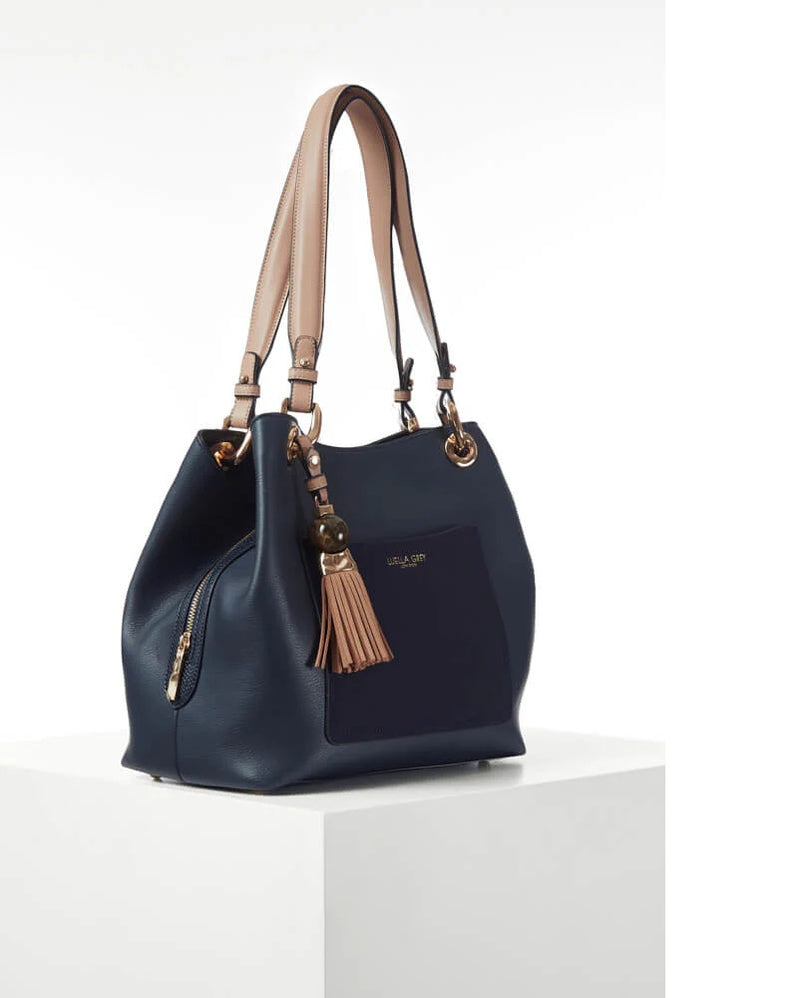 Sienna Hobo Tote - Navy