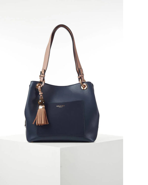 Sienna Hobo Tote - Navy