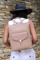 Audrey Laptop Backpack - Taupe