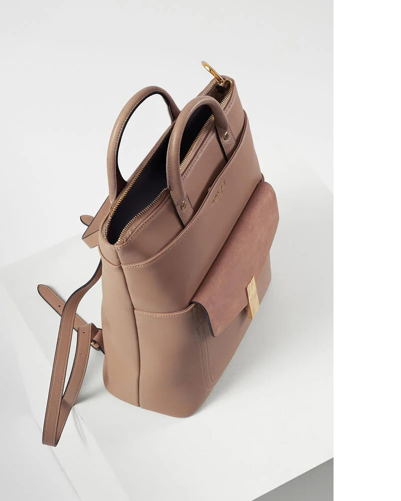Audrey Laptop Backpack - Taupe