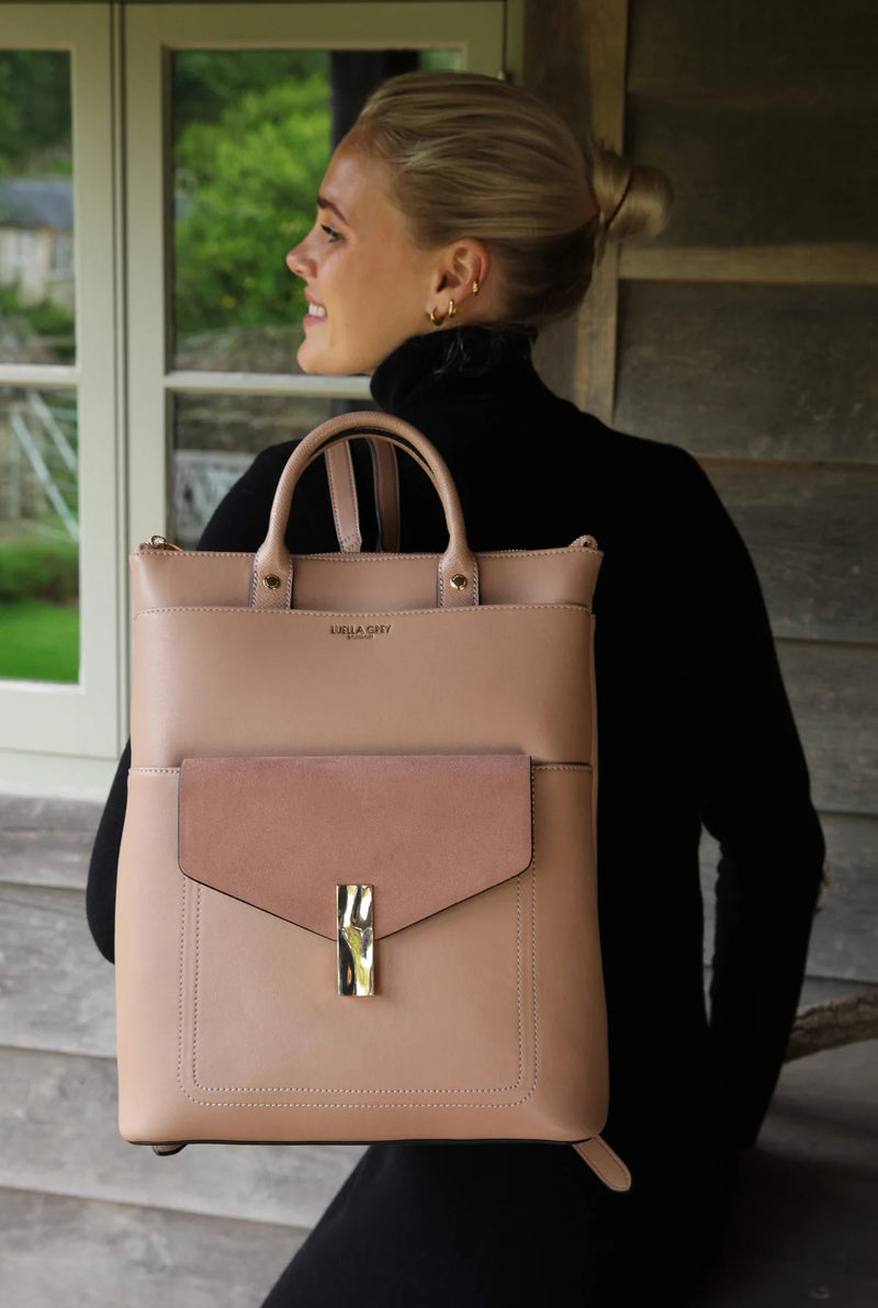 Audrey Laptop Backpack - Taupe