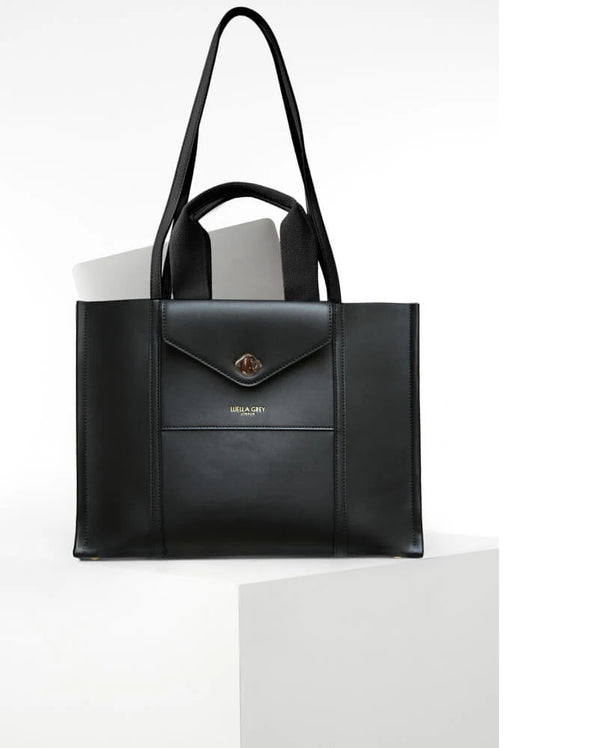 Giselle Laptop Tote - Black
