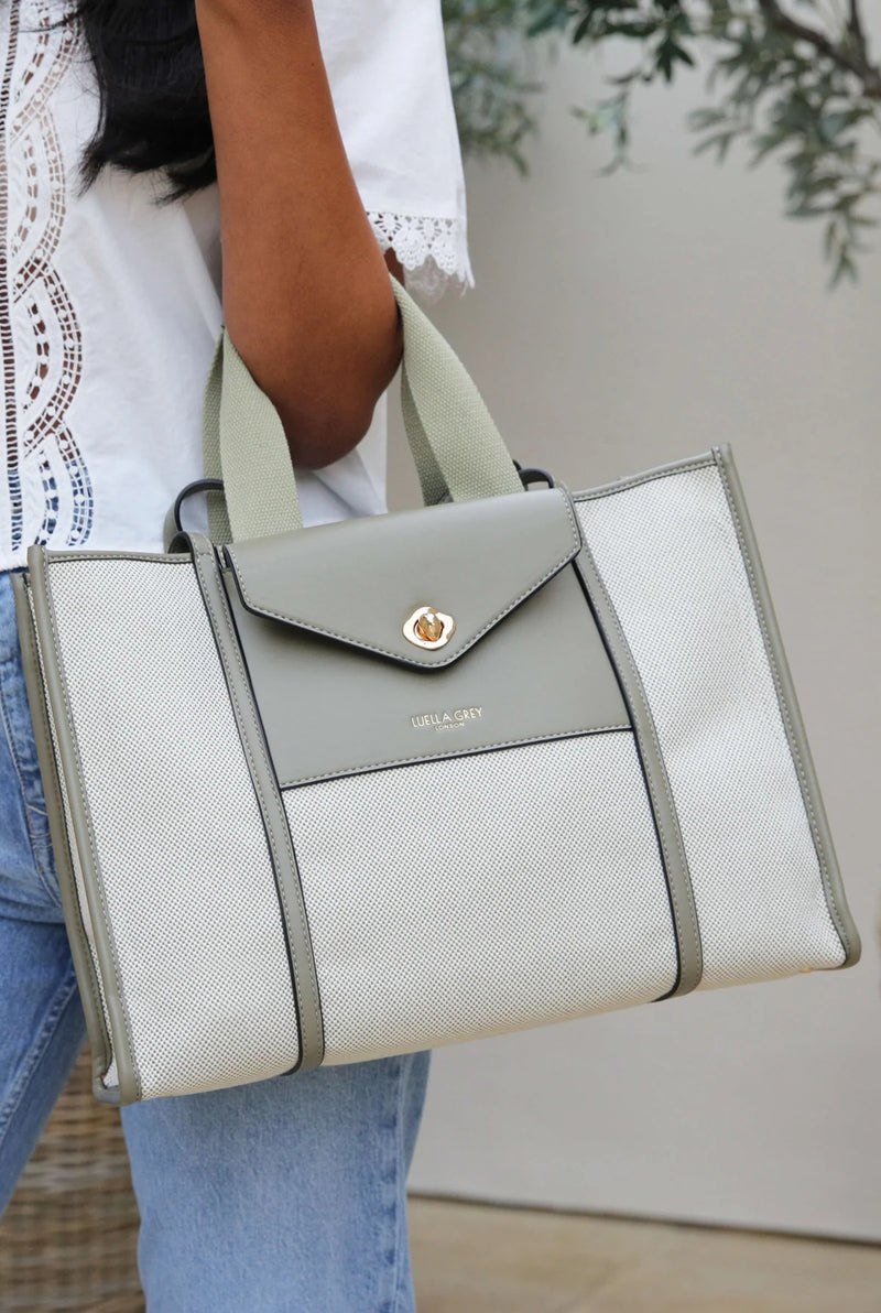 Giselle Laptop Tote - Sage