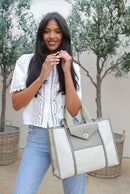 Giselle Laptop Tote - Sage