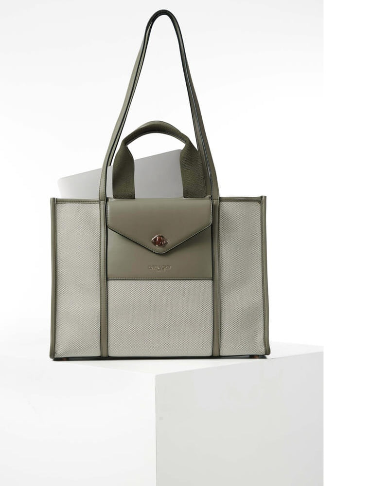 Giselle Laptop Tote - Sage