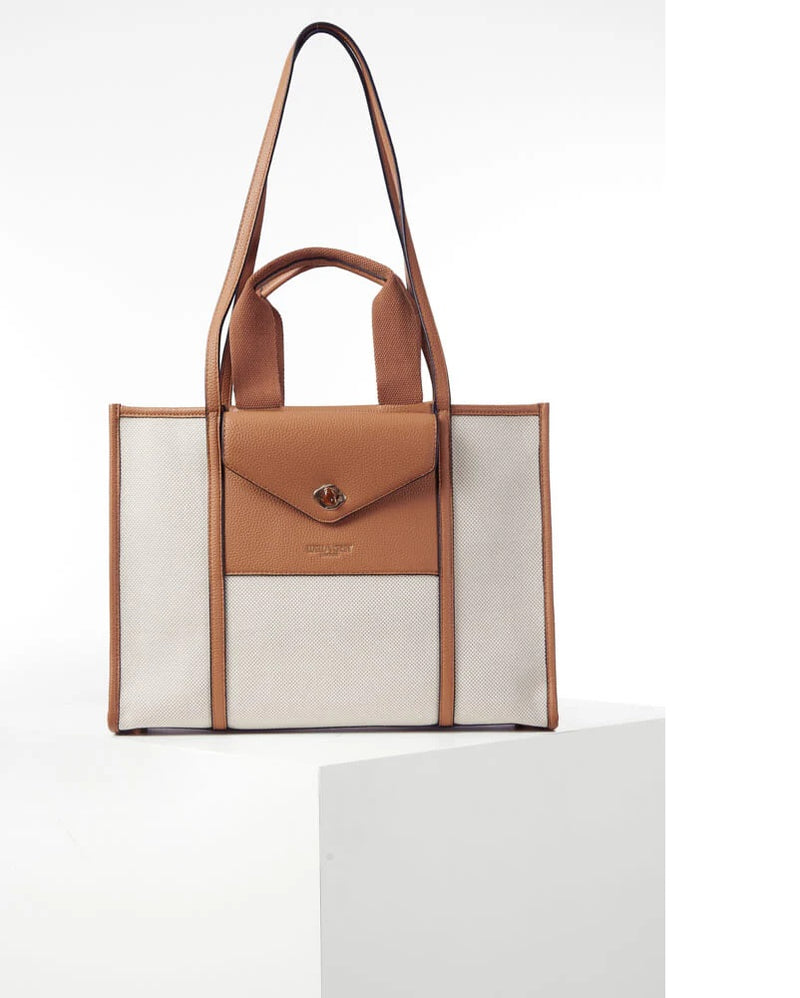 Giselle Laptop Tote - Tan
