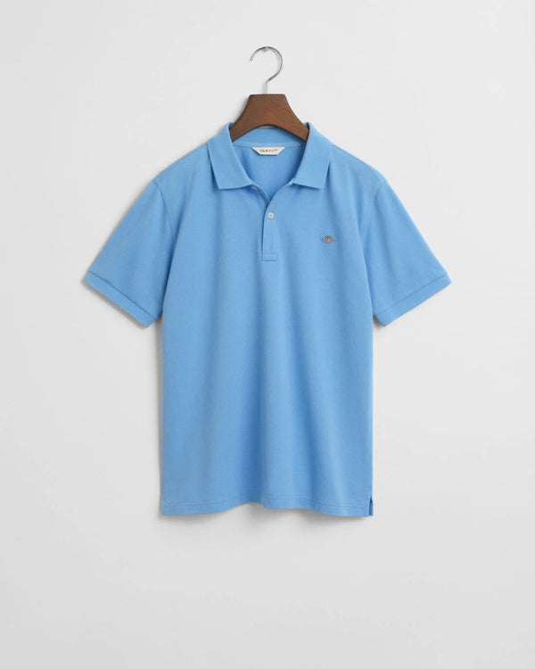 Gant Shield Pique Polo Shirt - Dream Blue