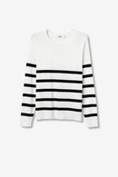 Thea 3 Round Neck Jumper - Star White