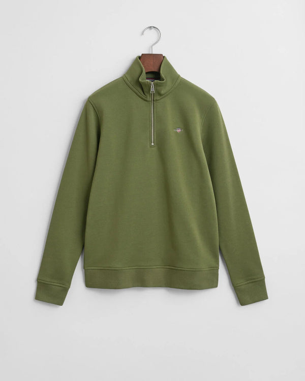 Shield Half Zip Sweatshirt - Washed Olive