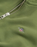 Shield Half Zip Sweatshirt - Washed Olive