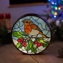 Panel Art- Festive Robin