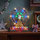 Santa Ferris Wheel Snow Scene