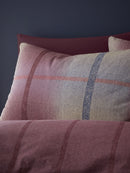 Brushed Melrose Tweed Duvet Cover Set - Plum