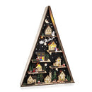 55cm Battery Operated Lit Wooden Tree Shape