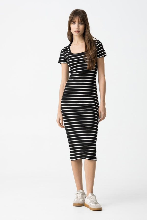Tiffosi Bailey Striped Dress - Black