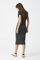 Tiffosi Bailey Striped Dress - Black