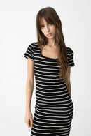 Tiffosi Bailey Striped Dress - Black