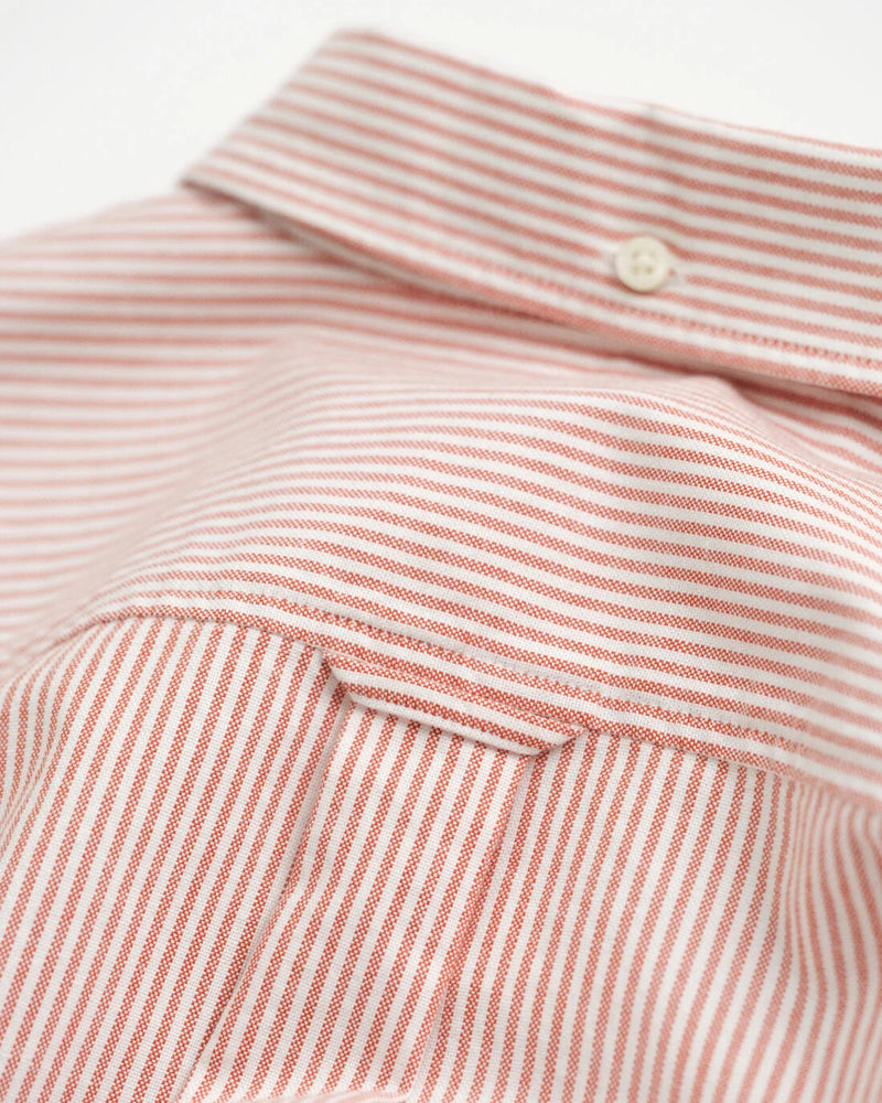Oxford Striped Buttondown Shirt - Deep Orange