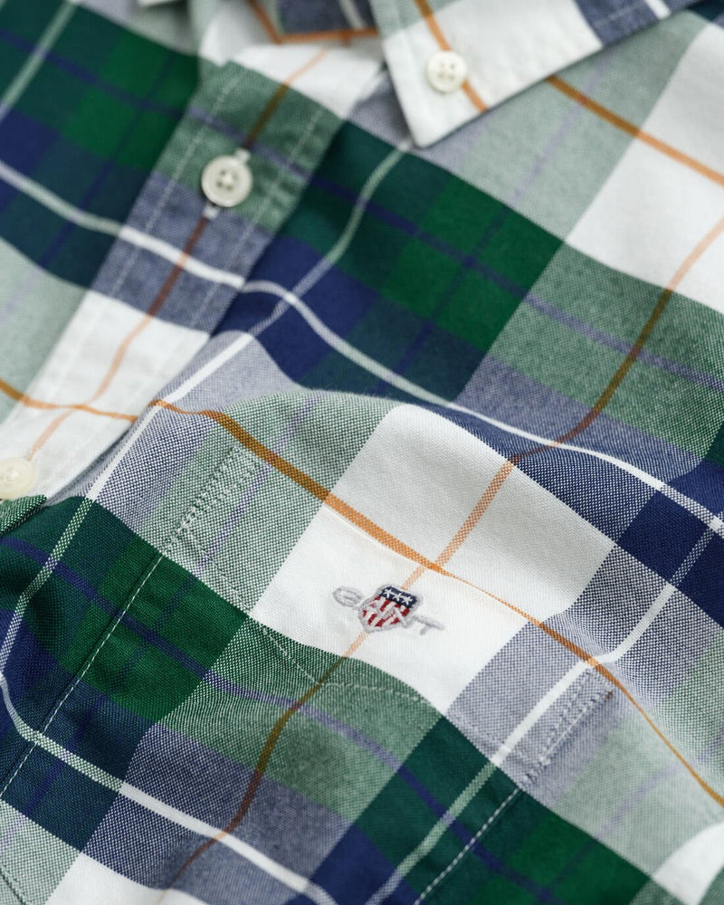 Oxford Checked Shirt - Forest Green