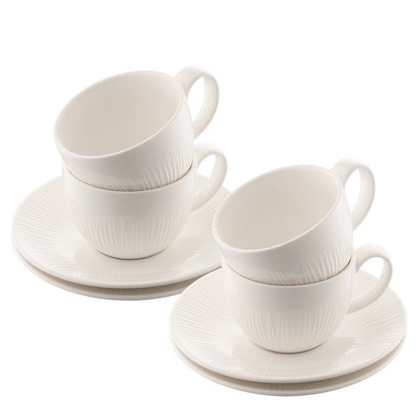 Erne Set of 4 Teacups & Saucers