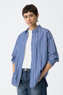 Castro 1 Striped Shirt - Dark Navy