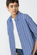 Castro 1 Striped Shirt - Dark Navy
