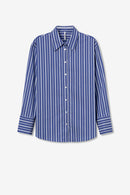 Castro 1 Striped Shirt - Dark Navy