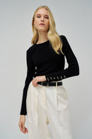 High Neck Jumper - Black