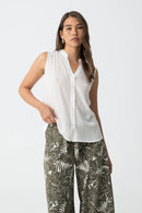 Lynx Sleeveless Button Jumper - Star White