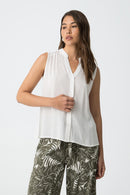 Lynx Sleeveless Button Jumper - Star White