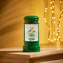 23cm Battery Operated Post Box with Robin
