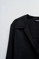 Half Planket Blouse - Black