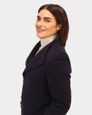 Round Neck Coat - Navy