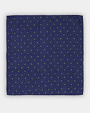 Boys Braces, Bowtie & Pocket Square Set - Navy Polka Dot