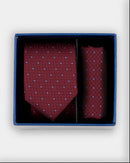 Boys Tie & Pocket Square - Burgundy