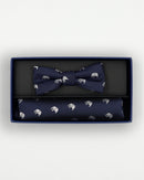 Boys Bowtie & Pocket Square - Elephant