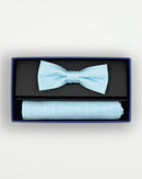 Boys Bowtie & Pocket Square - Ice Blue