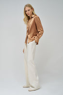 Button Shirt - Light Brown