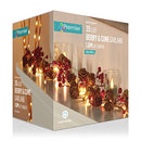 1.6 Meter Battery Operated Red Berry & Pine Cone Garland