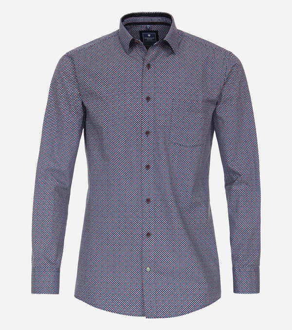 Comfort Fit Print Shirt - Red