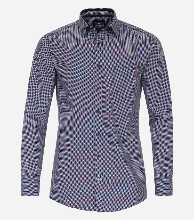 Comfort Fit Print Shirt - Red