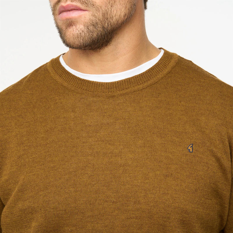 Plain Crew Neck Jumper - Nutmeg