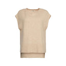 Casual Wool Sleeveless Jumper - Sand