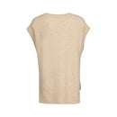 Casual Wool Sleeveless Jumper - Sand