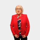 Boiled Wool Blazer - Red