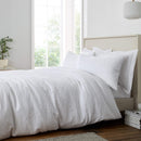 Fleur Matelasse Duvet Cover Set - White