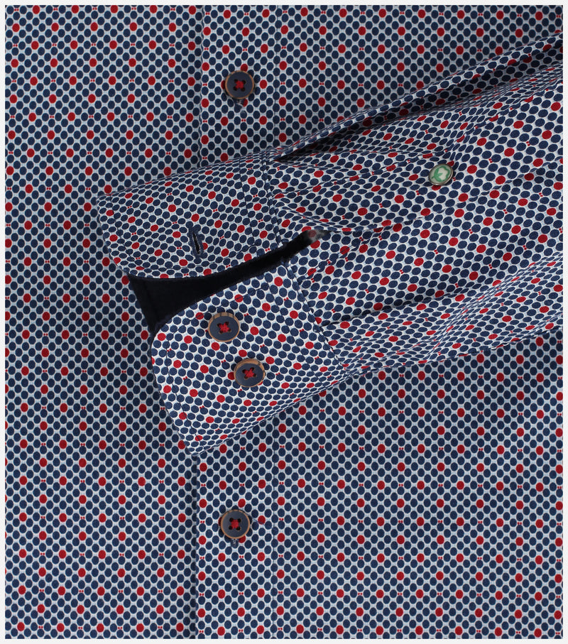 Comfort Fit Print Shirt - Red