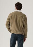 Denim Sherpa Jacket - Timber Wolf