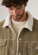 Denim Sherpa Jacket - Timber Wolf